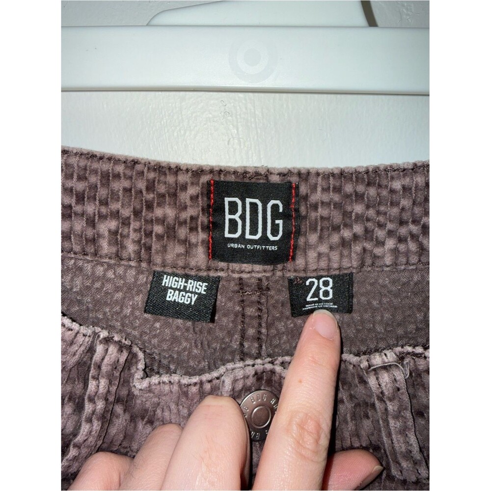 BDG Urban Outfitters High Rise Baggy Textured Popcorn Pants 28 - Picture 12 of 13
